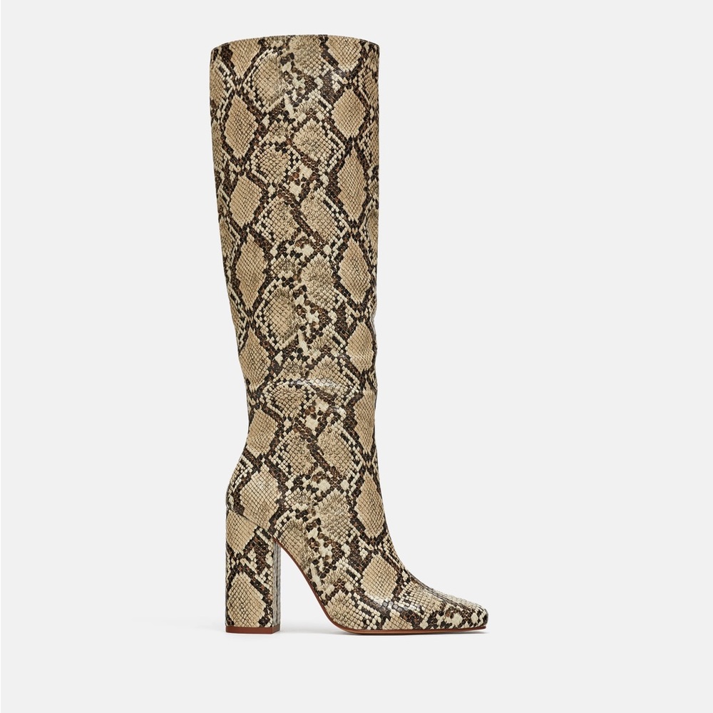 Zara snakeskin boots new